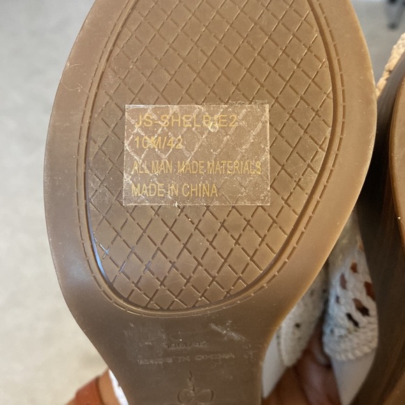 NWOT Jessican Simpson Shelbie Platform Block Heel Slip On Woven Sandal Size 10 - Picture 9 of 9